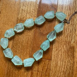 Green statement necklace